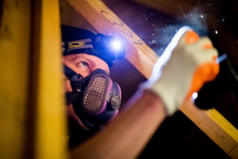 man-inspecting-attic