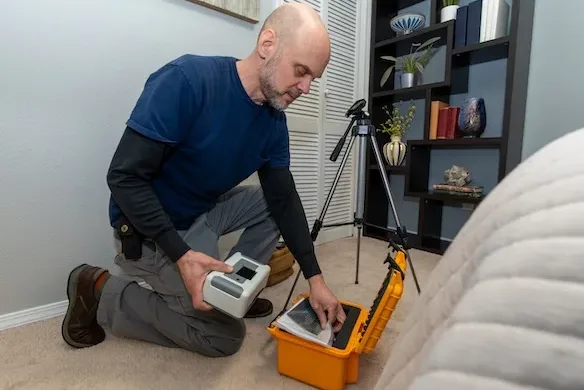 man-testing-radon