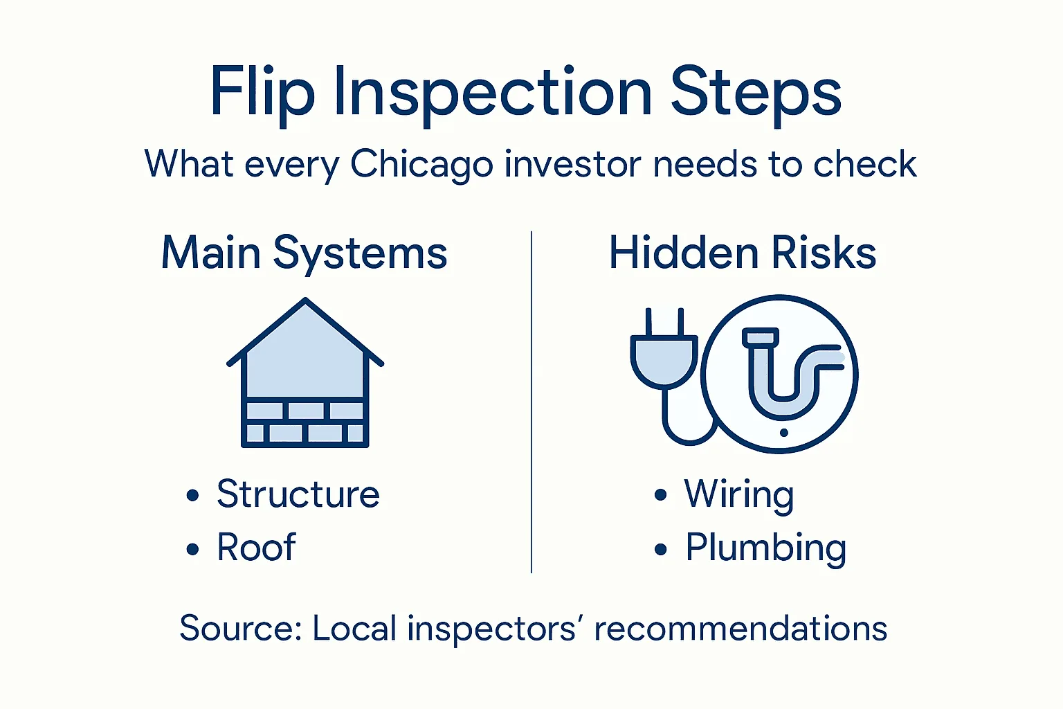 Infographic of Chicago house flip inspection steps