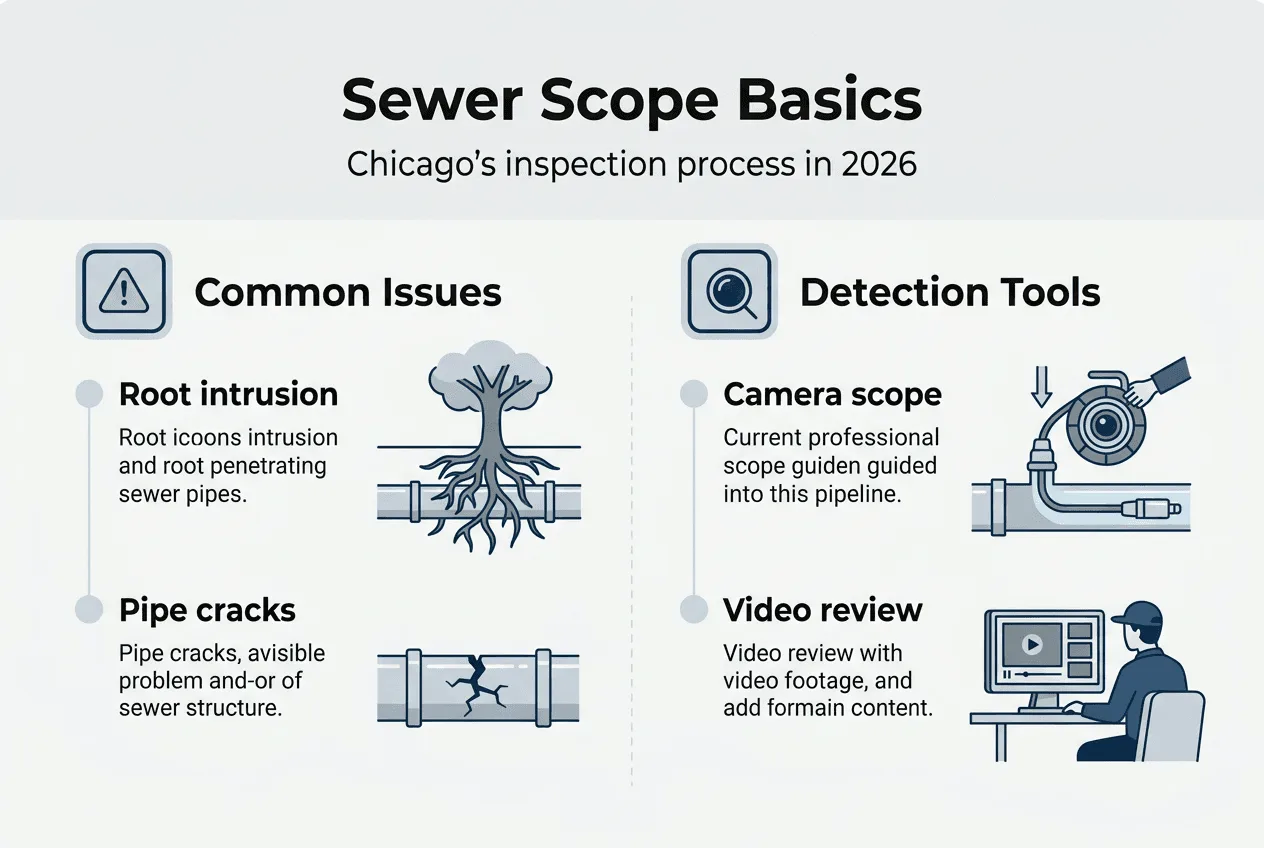 Infographic sewer inspection Chicago basics