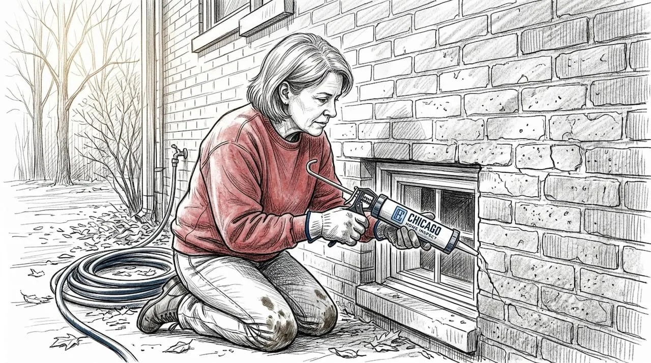 Woman repairing home window spring maintenance