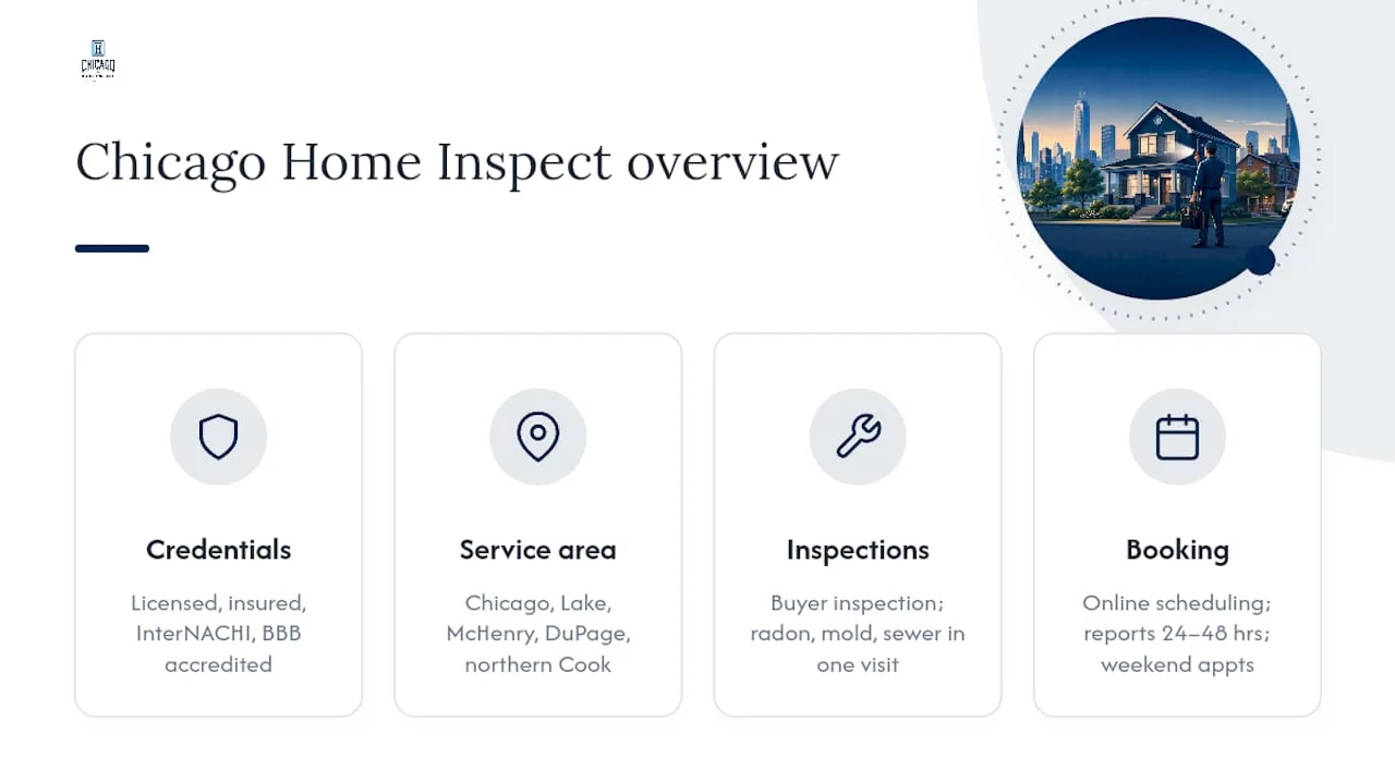 Chicago Home Inspect LLC gets you inspected before your deadline — overview diagram