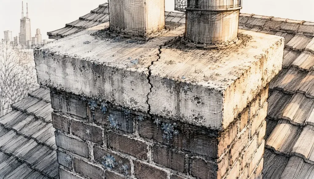 1786457440810 Close up of cracked chimney crown damage 1