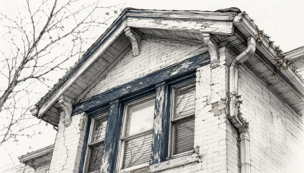 1786457442610 Exterior details of old Chicago bungalow home 1