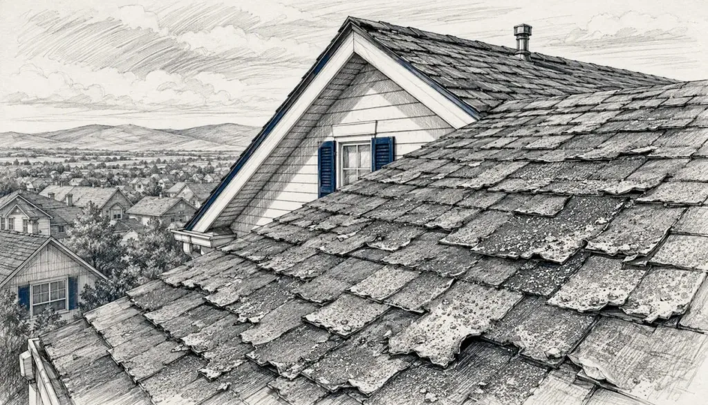 1786844212108 Aging shingles on townhouse roof exterior 1